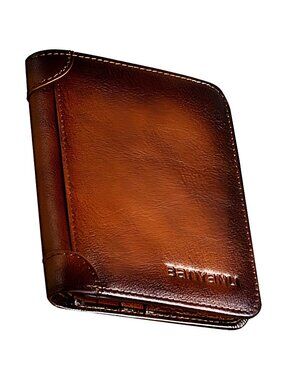 RFID Trifold Wallet for Men - Mens Genuine Leather Wallets